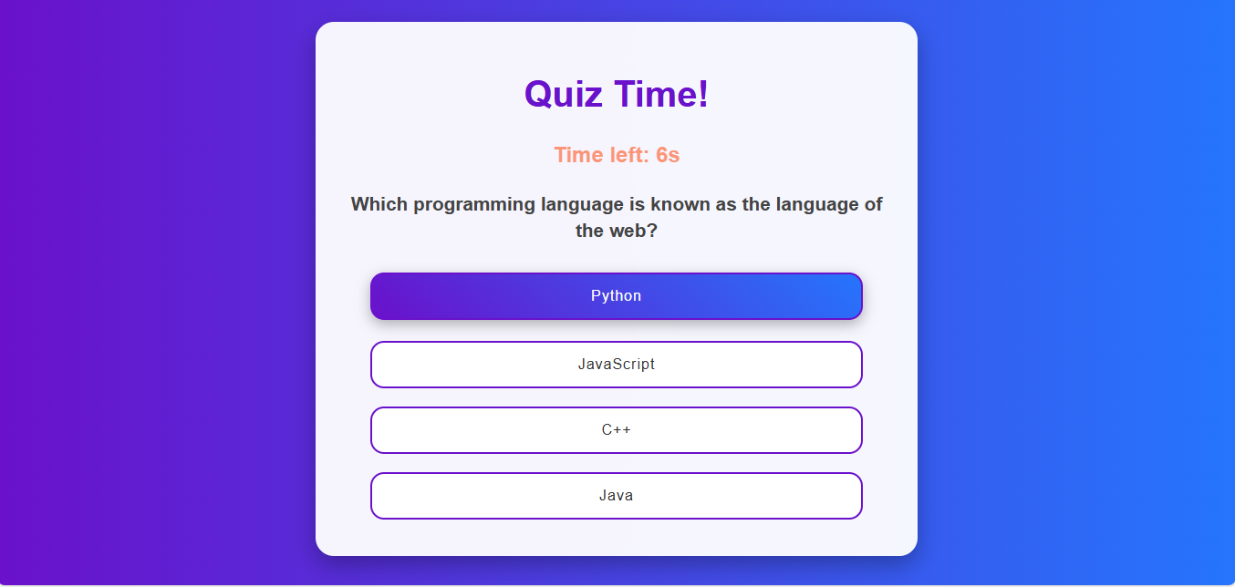 Interactive Quiz